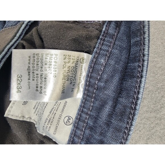 AG Adriano Goldschmied Tellis Jeans Mens 32x34 (31x30) Blue Modern Slim Stretch - Picture 11 of 14